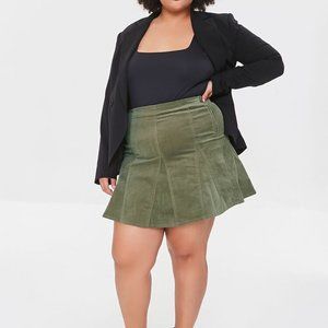 forever 21 velveteen a-line mini skirt